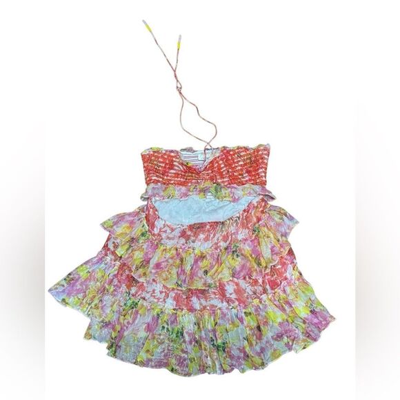 Rococo Sand Women's Nesh Cut Out Mini Dress in Orange & Yellow Size Medium - Picture 5 of 10